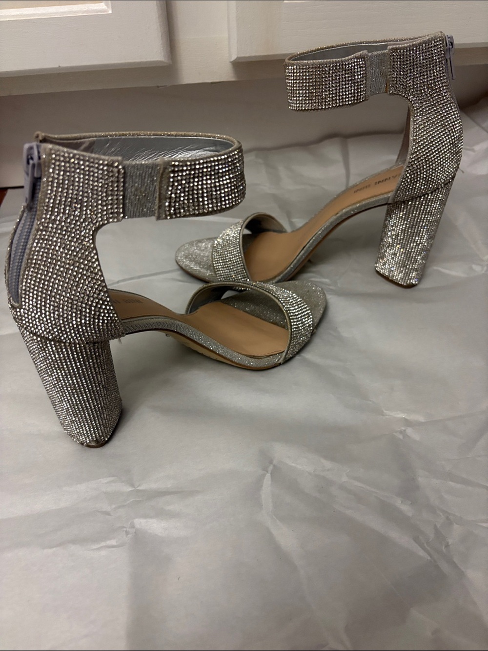 Gianni Bini Ronilynn Bling Jewel Embellished Dress Sandals - Picture 10 of 12